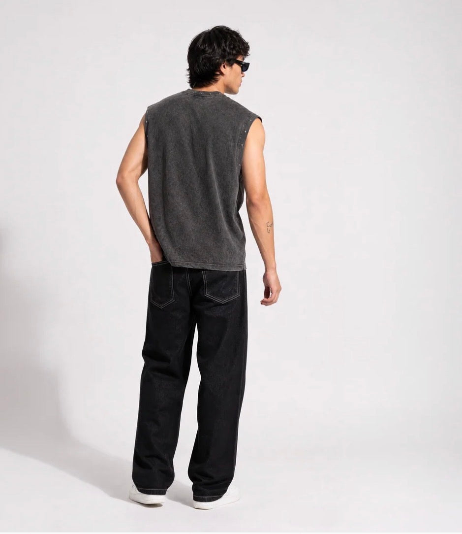 GREY WASHED TANK