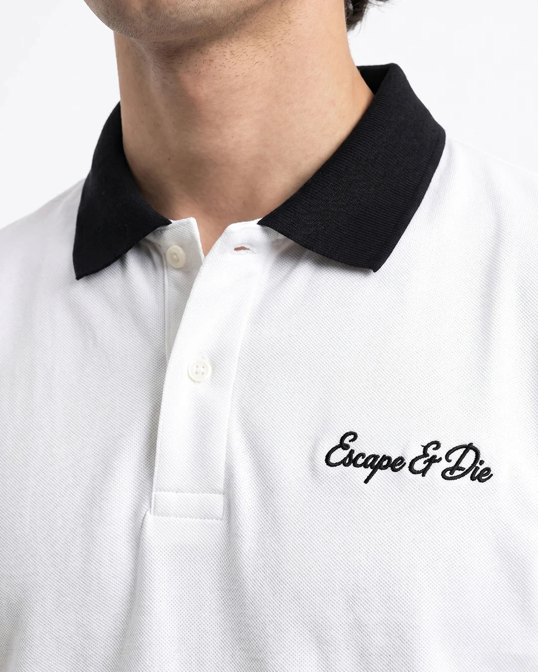 Escape White Polo tee