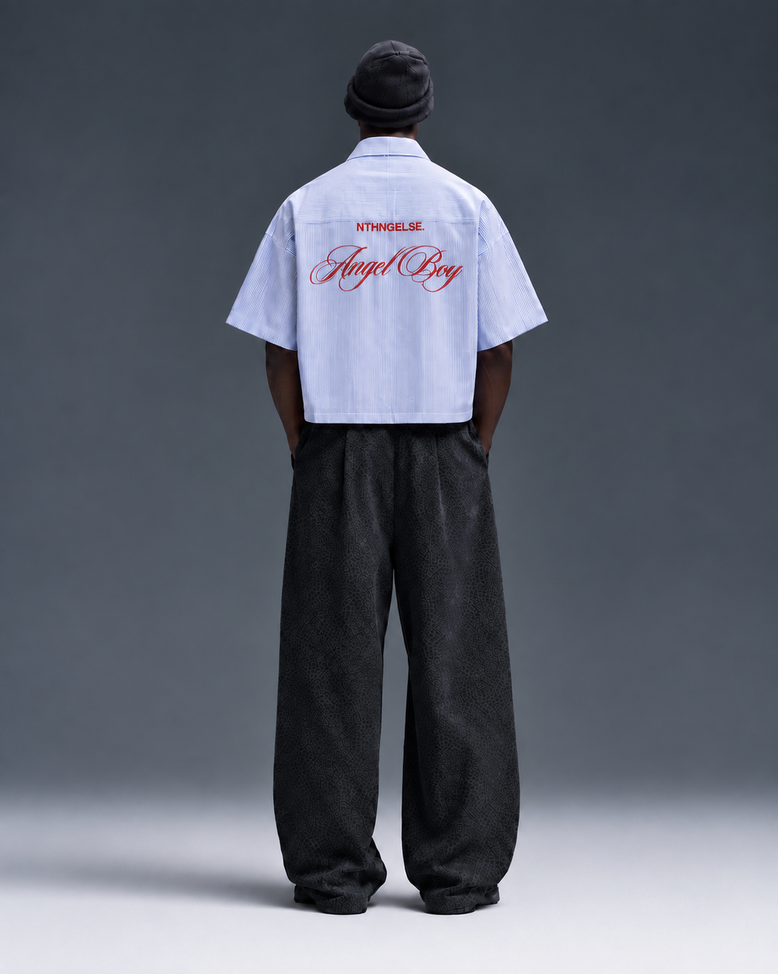 Angel boy boxy fit striped shirt