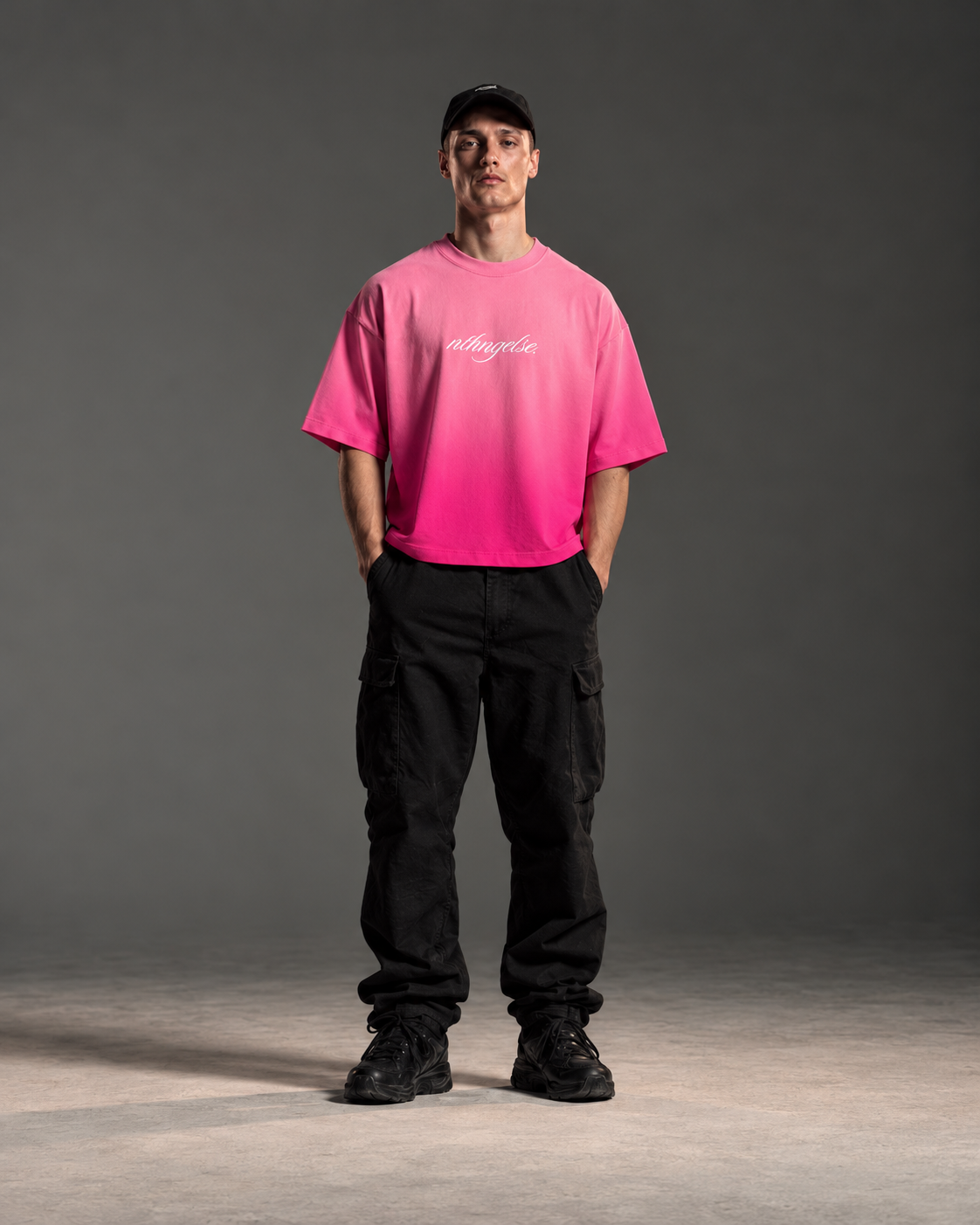 Pink ombre boxy fit tshirt