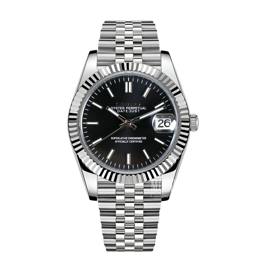 SEIKO MOD DATEJUST CLASSIC BLACK