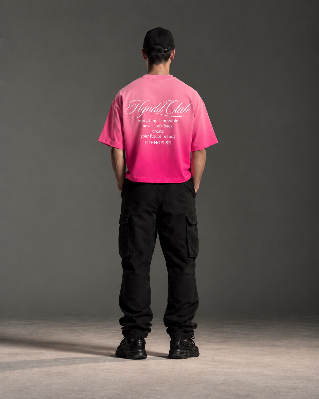 Pink ombre boxy fit tshirt