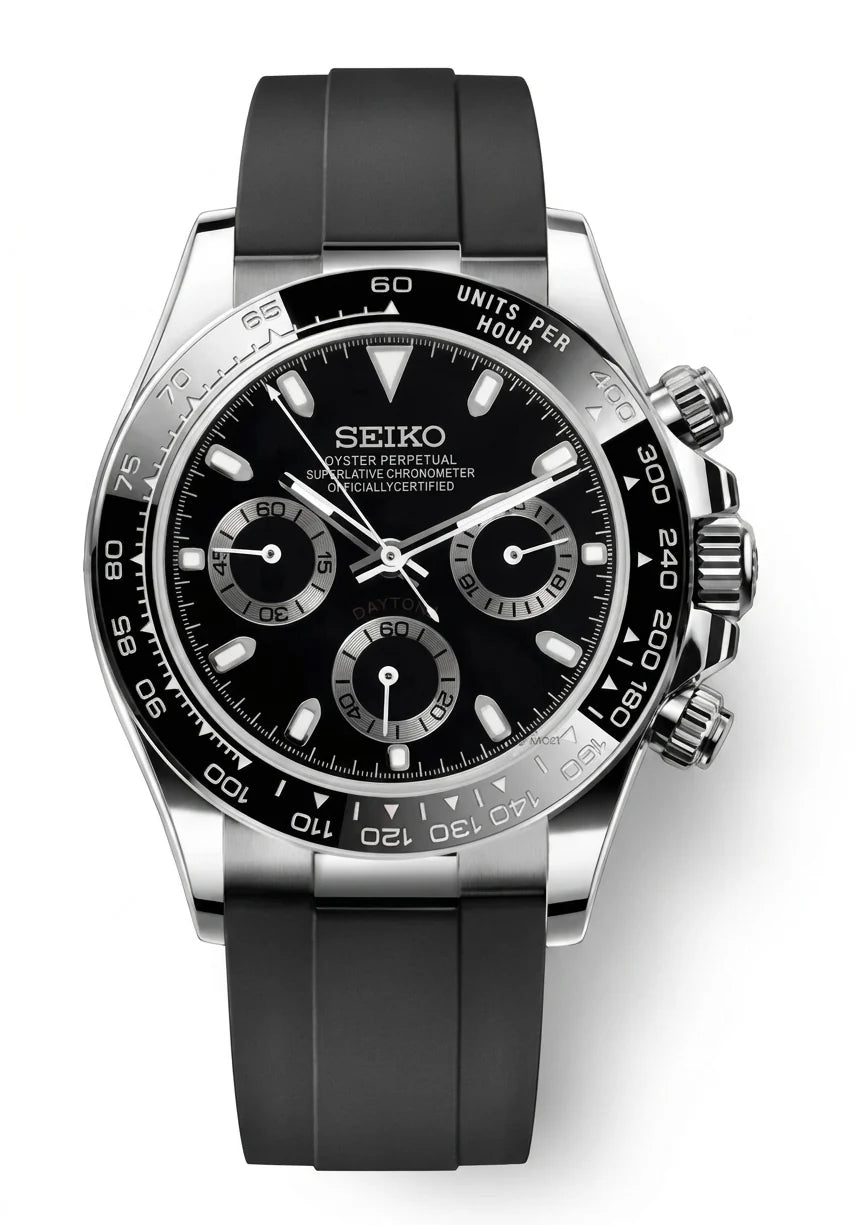 SEIKO MOD DAYTONA BLACK
