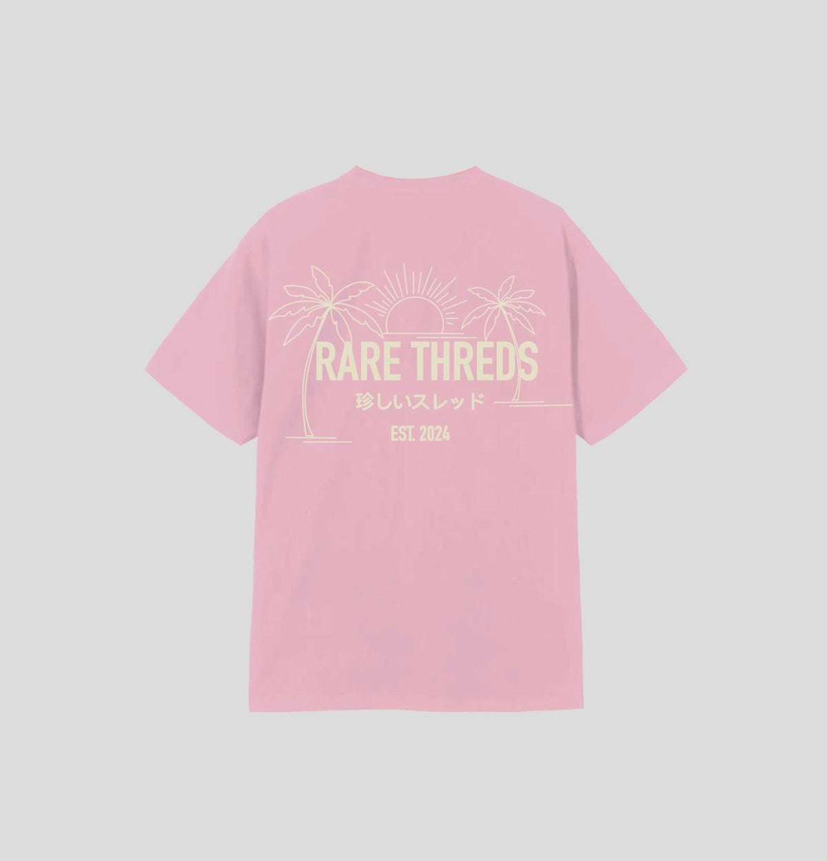PINK OVERSIZED ROUND NECK T-SHIRT