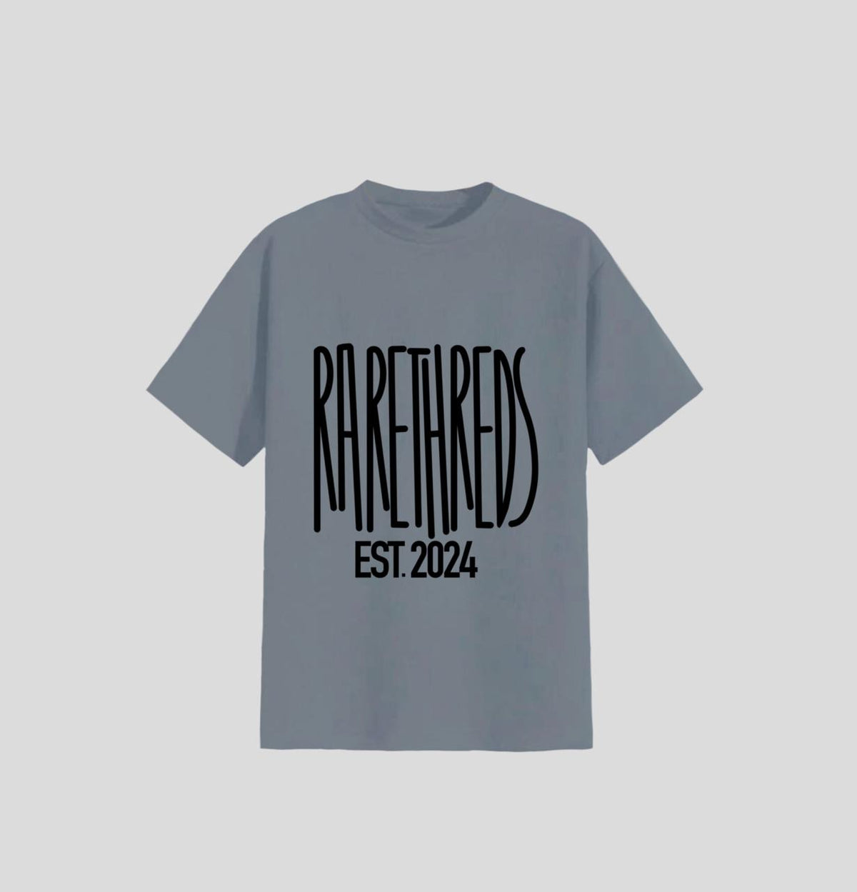GREY OVERSIZED ROUND NECK T-SHIRT