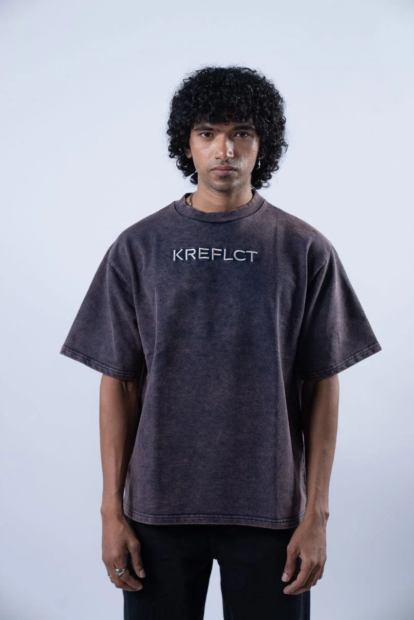 Washed tee- Navy blue
