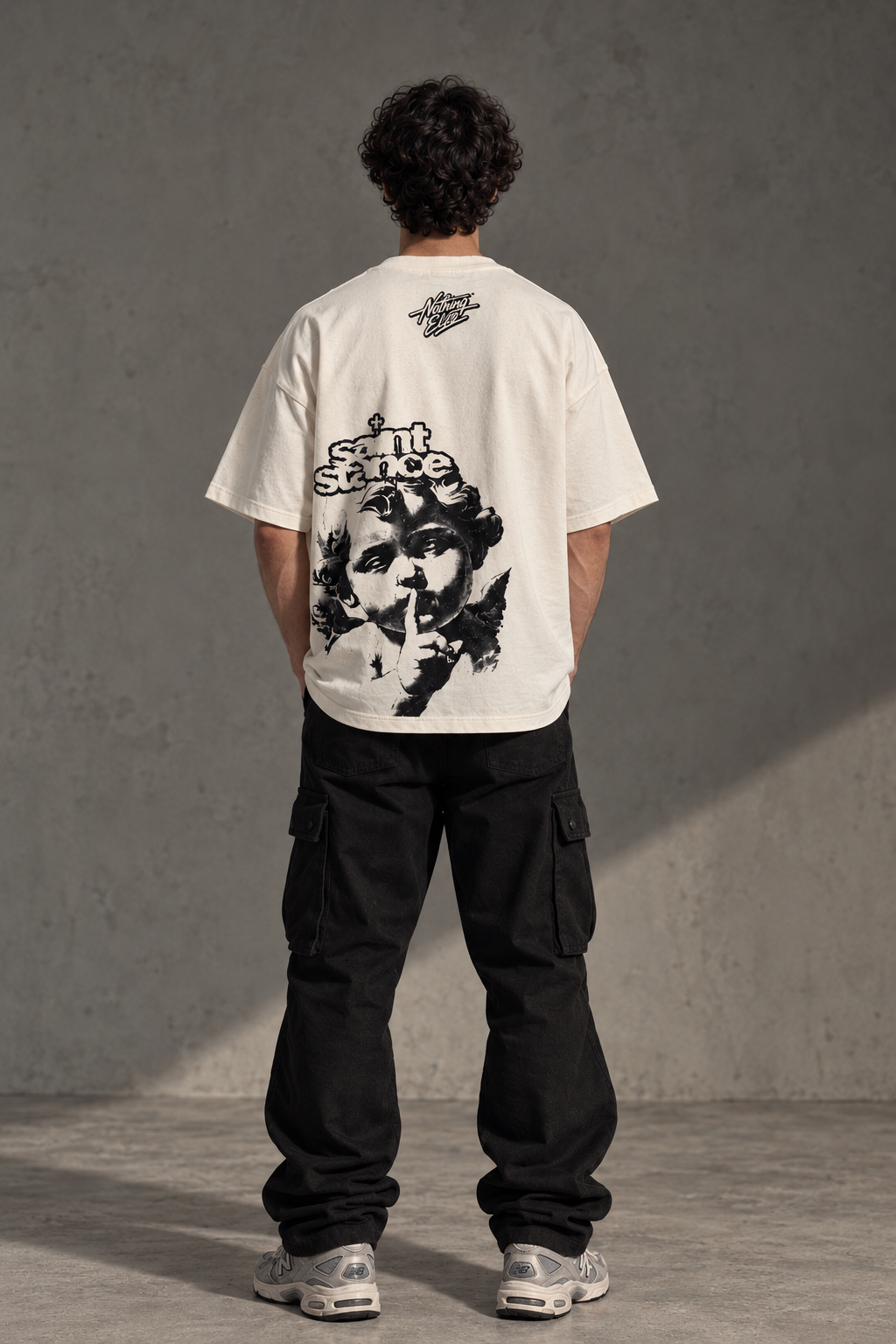 404 Angel white oversized tshirt