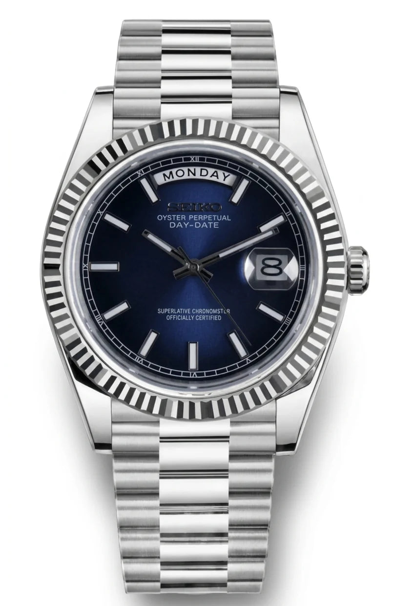 SEIKO MOD DAY-DATE ROYAL BLUE