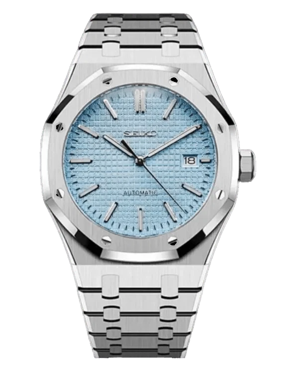 SEIKO MOD ROYAL OAK TIFFANY BLUE
