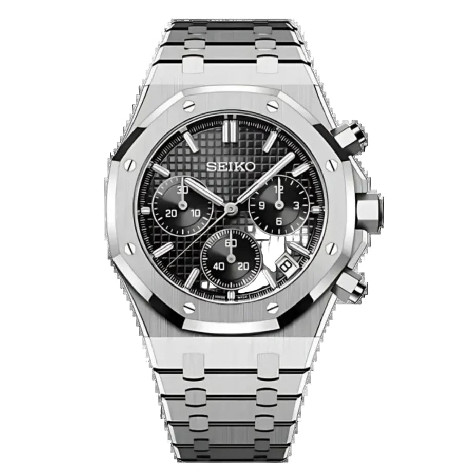 SEIKO MOD ROYAL OAK CHRONOGRAPH BLACK